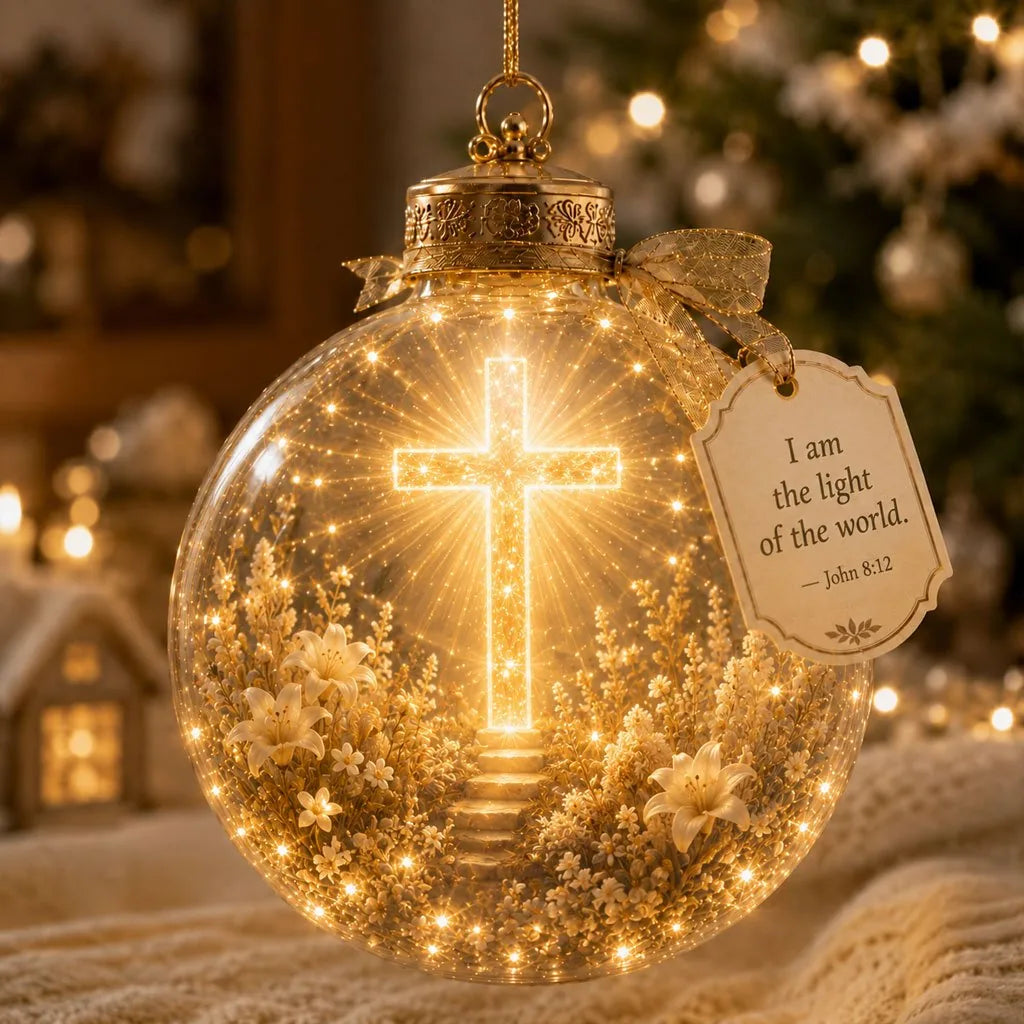 Lighted Christian Scripture Keepsake Ornament