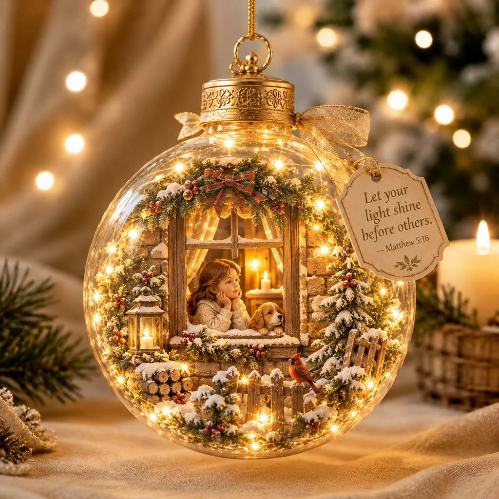 Lighted Christian Scripture Keepsake Ornament