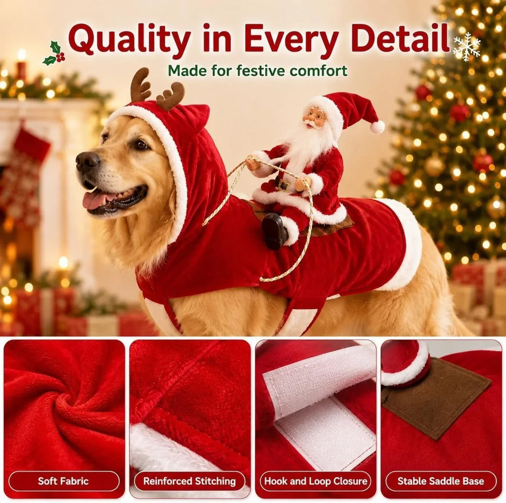 Christmas Rider Costume for Dogs